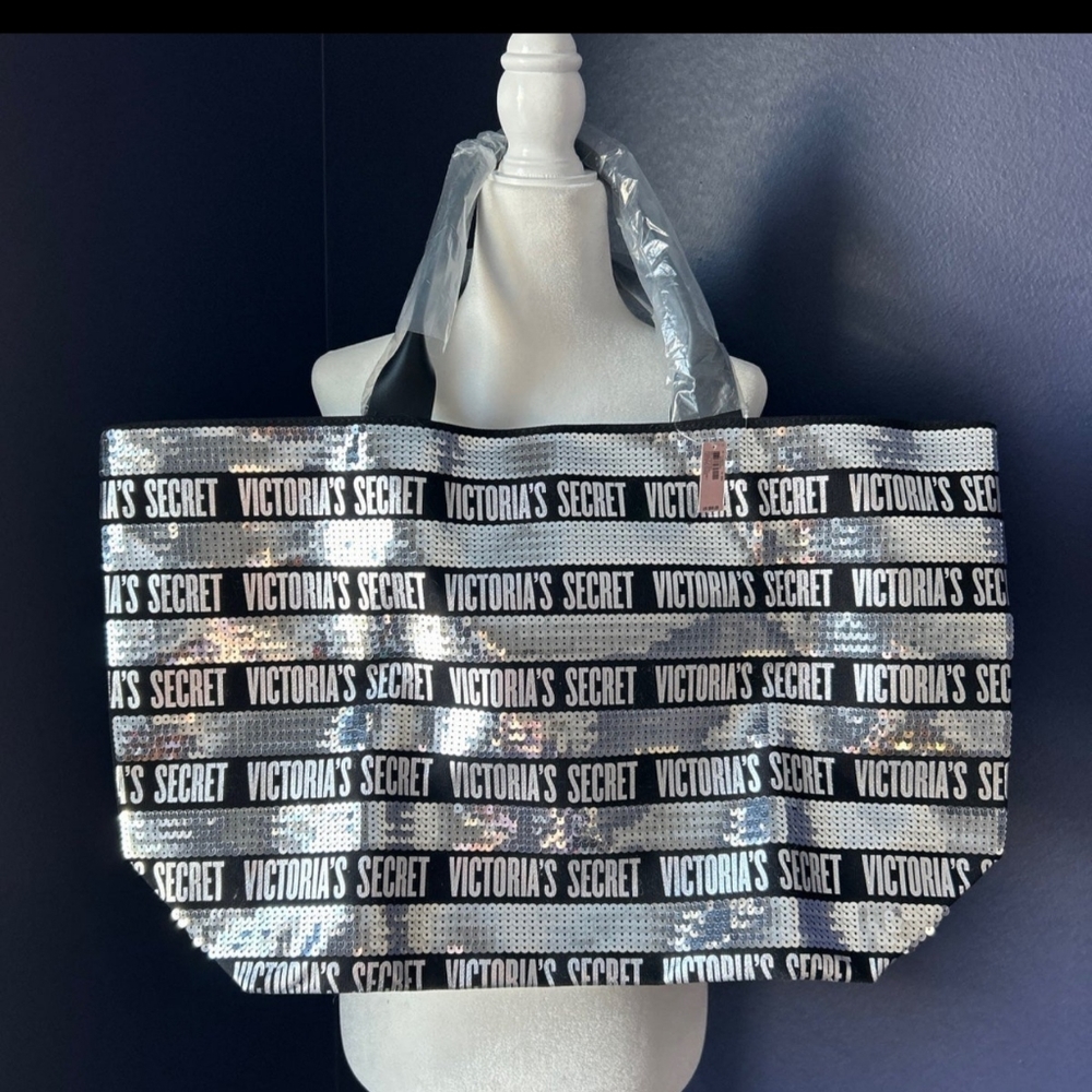 Victoria secret Limited Edition Sequin Tote with wristlet